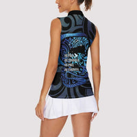 Tuna Eel New Zealand Matariki Women Sleeveless Polo Shirt He Piko He Taniwha Maori Pattern