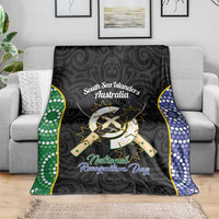 Personalised South Sea Islanders National Recognition Day Blanket Australia Aboriginal Vanuatu Pig Tusk