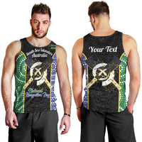Personalised South Sea Islanders National Recognition Day Men Tank Top Australia Aboriginal Vanuatu Pig Tusk LT14 - Polynesian Pride
