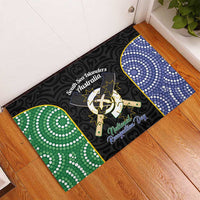 South Sea Islanders National Recognition Day Rubber Doormat Australia Aboriginal Vanuatu Pig Tusk LT14 - Polynesian Pride