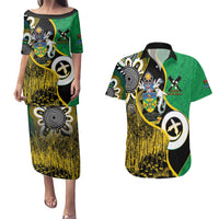 Australian South Sea Islanders National Recognition Day Couples Matching Puletasi and Hawaiian Shirt Solomon Islands And Vanuatu Culture