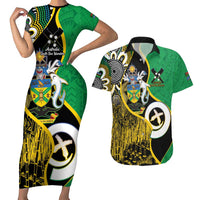 Australian South Sea Islanders National Recognition Day Couples Matching Short Sleeve Bodycon Dress and Hawaiian Shirt Solomon Islands And Vanuatu Culture