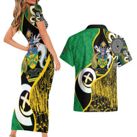 Australian South Sea Islanders National Recognition Day Couples Matching Short Sleeve Bodycon Dress and Hawaiian Shirt Solomon Islands And Vanuatu Culture