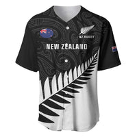 New Zealand Silver Fern Rugby Baseball Jersey All Black Go Champions Maori Pattern LT14