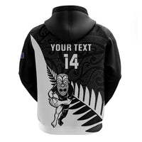 Custom New Zealand Silver Fern Rugby Hoodie All Black Go Champions Maori Pattern LT14
