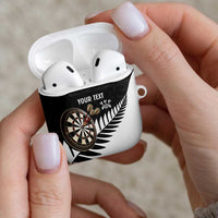 Personalised New Zealand Darts AirPods Case Silver Fern Aotearoa Maori Pattern LT14 - Polynesian Pride