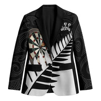 Personalised New Zealand Darts Blazer Silver Fern Aotearoa Maori Pattern - Polynesian Pride