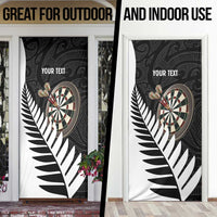 Personalised New Zealand Darts Door Cover Silver Fern Aotearoa Maori Pattern - Polynesian Pride