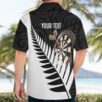 Personalised New Zealand Darts Hawaiian Shirt Silver Fern Aotearoa Maori Pattern - Polynesian Pride