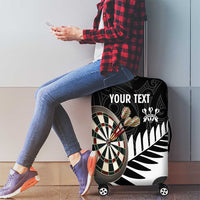 Personalised New Zealand Darts Luggage Cover Silver Fern Aotearoa Maori Pattern - Polynesian Pride