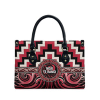 Aotearoa Ngai Te Rangi Leather Bag Maori Iwi Poutama Puhoro Tattoo LT14 - Polynesian Pride