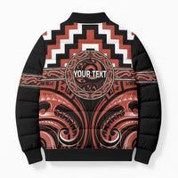 Aotearoa Tapuika Personalised Bomber Puffer Jacket Maori Iwi Poutama Puhoro Tattoo LT14 - Polynesian Pride