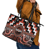 Aotearoa Tapuika Leather Tote Bag Maori Iwi Poutama Puhoro Tattoo LT14 - Polynesian Pride