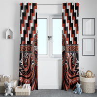 Aotearoa Tapuika Window Curtain Maori Iwi Poutama Puhoro Tattoo LT14 - Polynesian Pride
