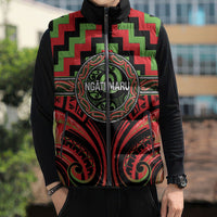 Aotearoa Ngati Maru Personalised Sleeveless Puffer Jacket Maori Iwi Poutama Puhoro Tattoo LT14 - Polynesian Pride