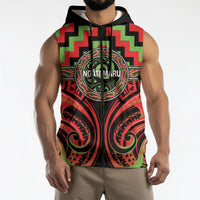 Aotearoa Ngati Maru Personalised Sleeveless Zip Hoodie Maori Iwi Poutama Puhoro Tattoo LT14 - Polynesian Pride