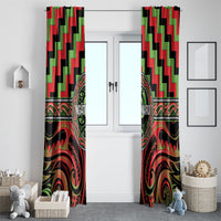 Aotearoa Ngati Maru Window Curtain Maori Iwi Poutama Puhoro Tattoo LT14 - Polynesian Pride