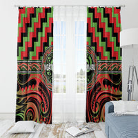 Aotearoa Ngati Maru Window Curtain Maori Iwi Poutama Puhoro Tattoo LT14 - Polynesian Pride