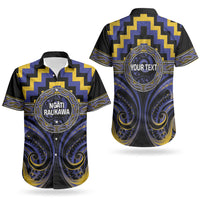 Aotearoa Ngati Raukawa Personalised Couples Matching Puletasi and Hawaiian Shirt Maori Iwi Poutama Puhoro Tattoo LT14 - Polynesian Pride