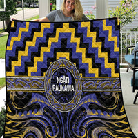 Aotearoa Ngati Raukawa Quilt Maori Iwi Poutama Puhoro Tattoo LT14 Blue - Polynesian Pride