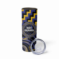 Aotearoa Ngati Raukawa Personalised Skinny Tumbler Maori Iwi Poutama Puhoro Tattoo LT14 - Polynesian Pride