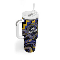 Aotearoa Ngati Raukawa Personalised Tumbler With Handle Maori Iwi Poutama Puhoro Tattoo LT14 - Polynesian Pride