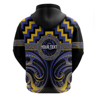 Aotearoa Ngati Raukawa Personalised Zip Hoodie Maori Iwi Poutama Puhoro Tattoo LT14 - Polynesian Pride