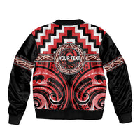 Aotearoa Ngati Toa Personalised Bomber Jacket Maori Iwi Poutama Puhoro Tattoo LT14 - Polynesian Pride