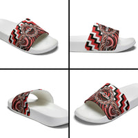 Aotearoa Ngati Toa Slide Sandals Maori Iwi Poutama Puhoro Tattoo LT14 - Polynesian Pride