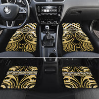 Aotearoa Ngati Tama Personalised Car Mats Maori Iwi Poutama Puhoro Tattoo LT14 Set 4pcs Yellow - Polynesian Pride