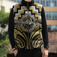 Aotearoa Ngati Tama Personalised Sleeveless Puffer Jacket Maori Iwi Poutama Puhoro Tattoo LT14 - Polynesian Pride