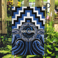 Aotearoa Ngati Ruanui Garden Flag Maori Iwi Poutama Puhoro Tattoo LT14 Garden Flag Blue - Polynesian Pride