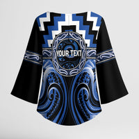 Aotearoa Ngati Ruanui Personalised Kimono Sleeve Blouse Maori Iwi Poutama Puhoro Tattoo LT14 - Polynesian Pride