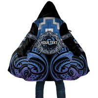 Aotearoa Ngaruahine Personalised Cloak Maori Iwi Poutama Puhoro Tattoo LT14 Unisex Blue - Polynesian Pride