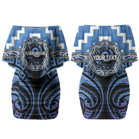 Aotearoa Ngaruahine Personalised Couples Matching Off Shoulder Short Dress and Hawaiian Shirt Maori Iwi Poutama Puhoro Tattoo LT14 - Polynesian Pride