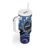 Aotearoa Ngaruahine Personalised Tumbler With Handle Maori Iwi Poutama Puhoro Tattoo LT14 - Polynesian Pride