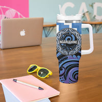 Aotearoa Ngaruahine Personalised Tumbler With Handle Maori Iwi Poutama Puhoro Tattoo LT14 - Polynesian Pride