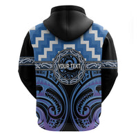 Aotearoa Ngaruahine Personalised Zip Hoodie Maori Iwi Poutama Puhoro Tattoo LT14 - Polynesian Pride