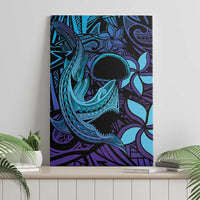 Nukuoro Atoll Canvas Wall Art Polynesian Shark Tattoo Purple Gradient Vibes LT14 - Polynesian Pride