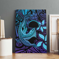 Nukuoro Atoll Canvas Wall Art Polynesian Shark Tattoo Purple Gradient Vibes LT14 - Polynesian Pride