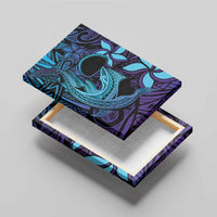 Nukuoro Atoll Canvas Wall Art Polynesian Shark Tattoo Purple Gradient Vibes LT14 - Polynesian Pride