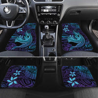 Nukuoro Atoll Car Mats Polynesian Shark Tattoo Purple Gradient Vibes LT14 Set 4pcs Purple - Polynesian Pride