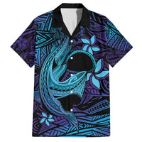 Nukuoro Atoll Hawaiian Shirt Polynesian Shark Tattoo Purple Gradient Vibes LT14 Purple - Polynesian Pride