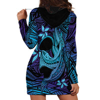 Nukuoro Atoll Hoodie Dress Polynesian Shark Tattoo Purple Gradient Vibes LT14 - Polynesian Pride