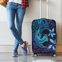 Nukuoro Atoll Luggage Cover Polynesian Shark Tattoo Purple Gradient Vibes