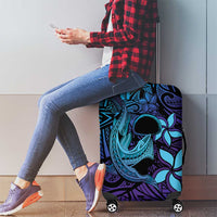 Nukuoro Atoll Luggage Cover Polynesian Shark Tattoo Purple Gradient Vibes