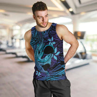 Nukuoro Atoll Men Tank Top Polynesian Shark Tattoo Purple Gradient Vibes LT14 Purple - Polynesian Pride
