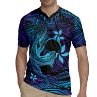 Nukuoro Atoll Rugby Jersey Polynesian Shark Tattoo Purple Gradient Vibes LT14 - Polynesian Pride