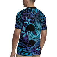 Nukuoro Atoll Rugby Jersey Polynesian Shark Tattoo Purple Gradient Vibes LT14 - Polynesian Pride