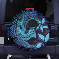 Nukuoro Atoll Spare Tire Cover Polynesian Shark Tattoo Purple Gradient Vibes LT14 - Polynesian Pride
